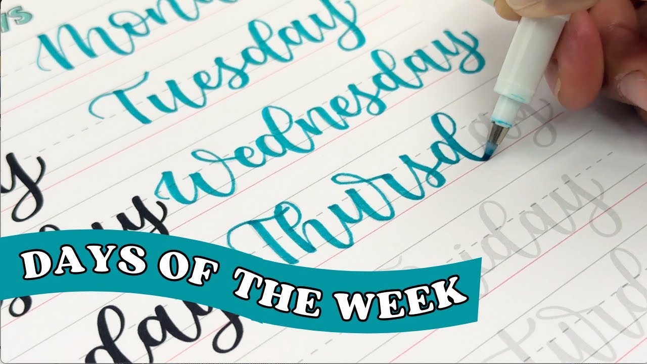 How to: Days of the Week in Calligraphy | Easy Bounce Lettering for Beginners