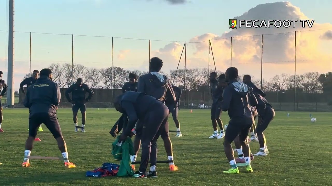 S&eacute;ance d&rsquo;entra&icirc;nement des Lions Indomptables &agrave; Casablanca de ce mercredi 17 d&eacute;cembre 2025