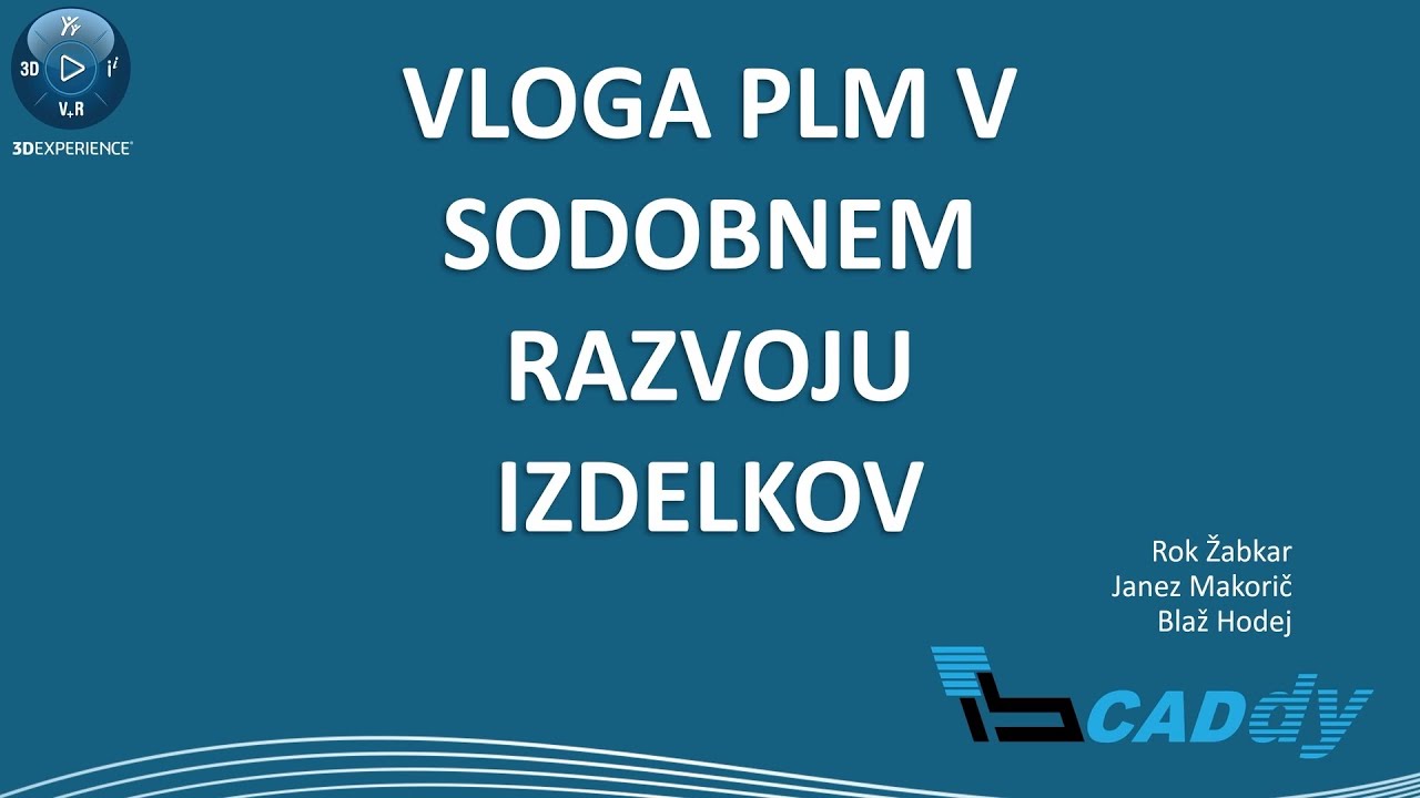 Webinar: Upravljanje življenjskega cikla izdelka s SOLIDWORKS PLM