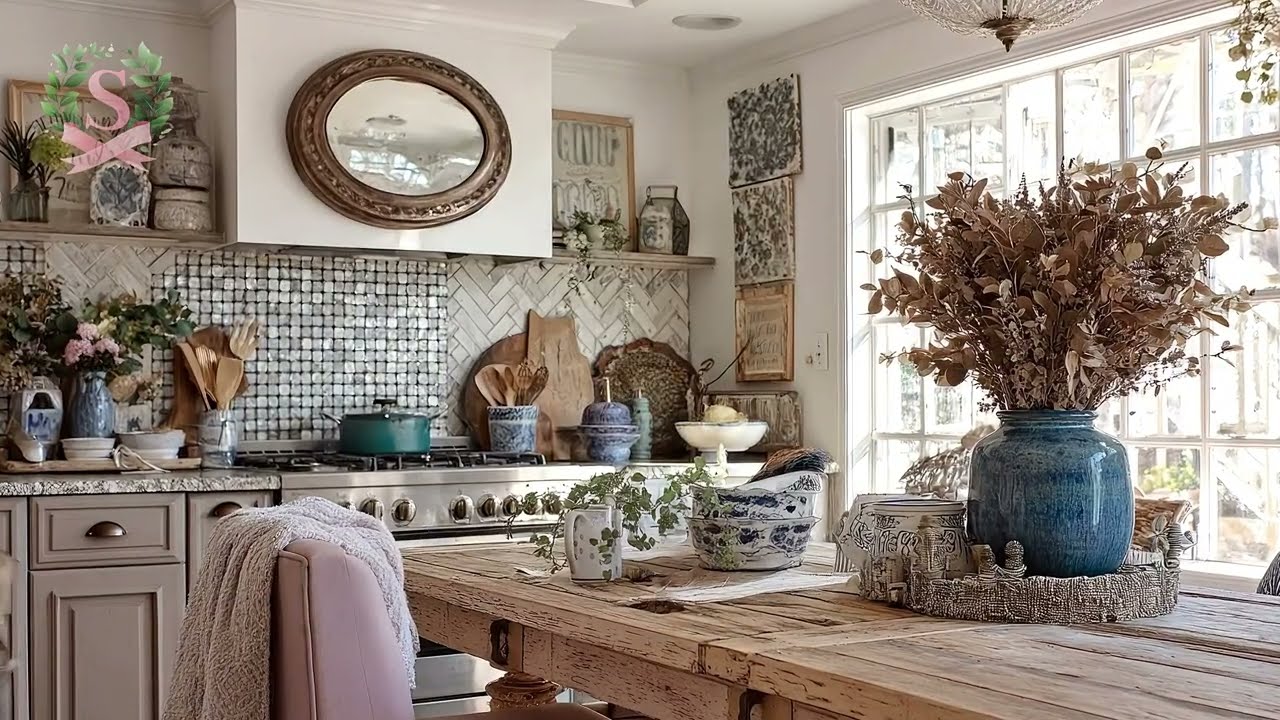 Turn Thrift Finds Into Decor: Budget Vintage Farmhouse Kitchen Styling