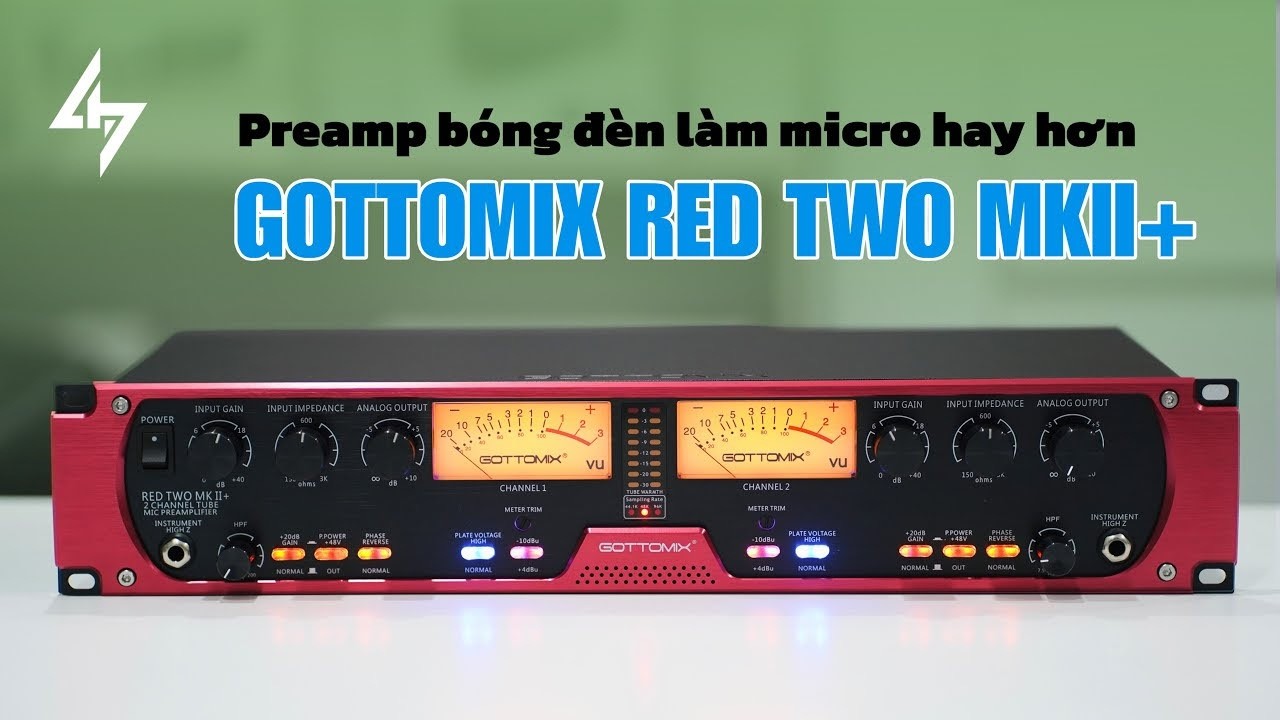 PREAMP GOTTOMIX RED TWO MK2+ Hỗ Trợ Làm Đẹp Giọng Hát Cho Thu Âm & Karaoke Chất Lượng Cao