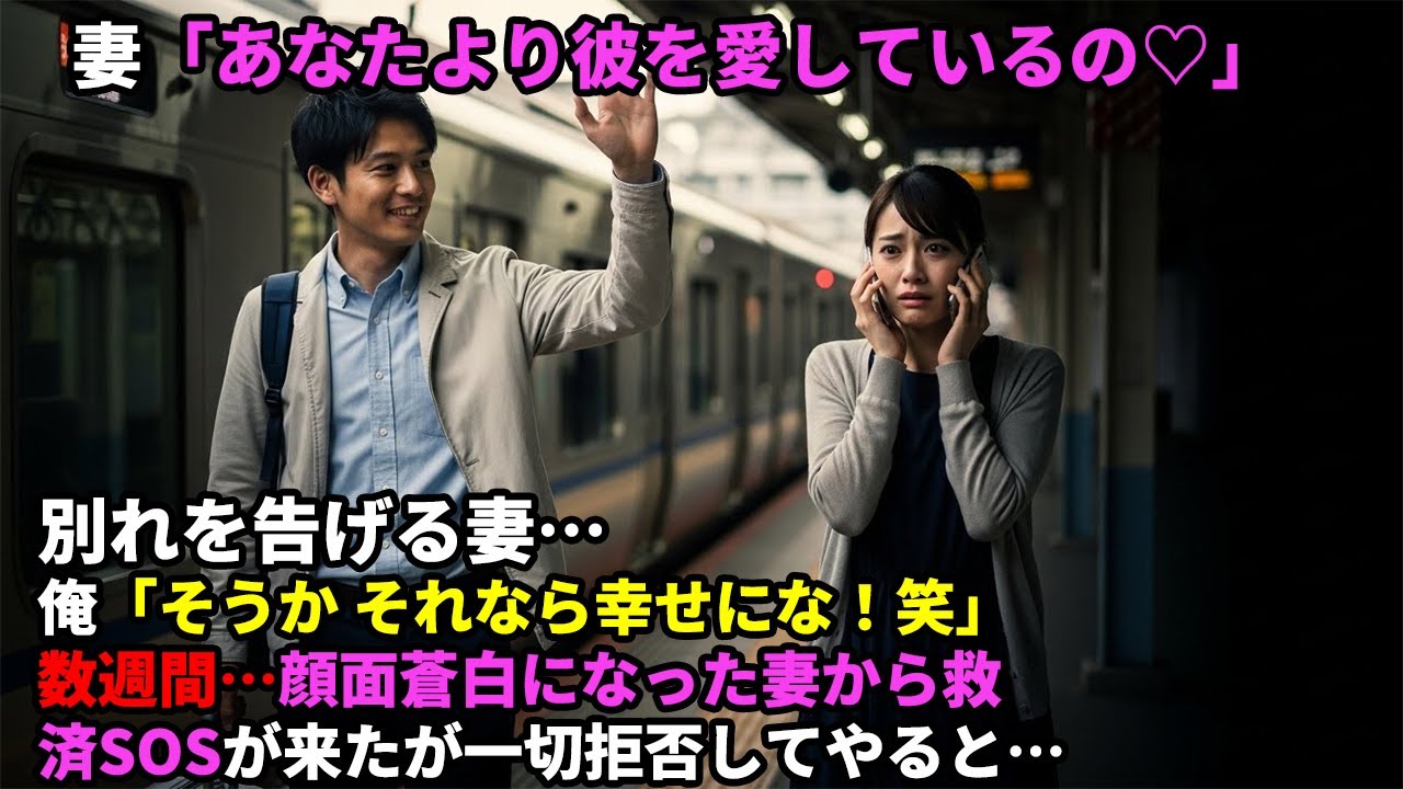 妻「あなたより彼を愛してる♡」別れを告げられた俺「なら幸せにな！」→数週間後、顔面蒼白の妻からSOSが来たが…