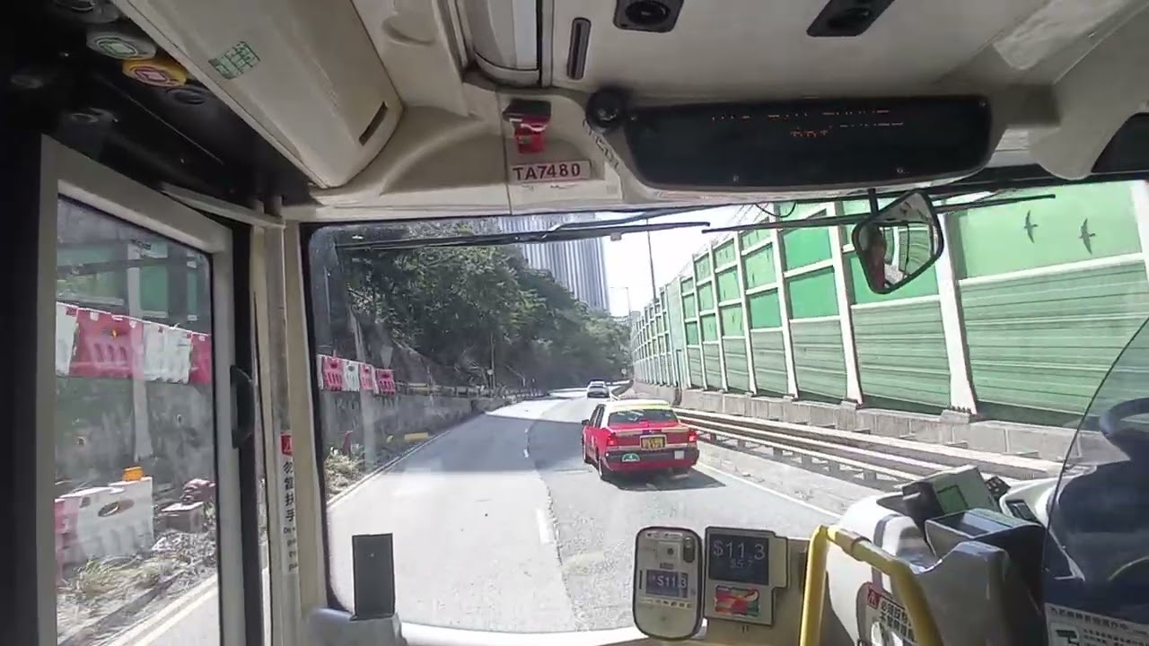 KMB K ATENU334 TA7480@98D落車門開關過程及啟隧轉車站啟福道報站