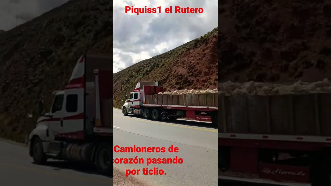 Camioneros de coraz&oacute;n pasando por ticlio..#rutasdelperu #rutasextremas #carreteracentral