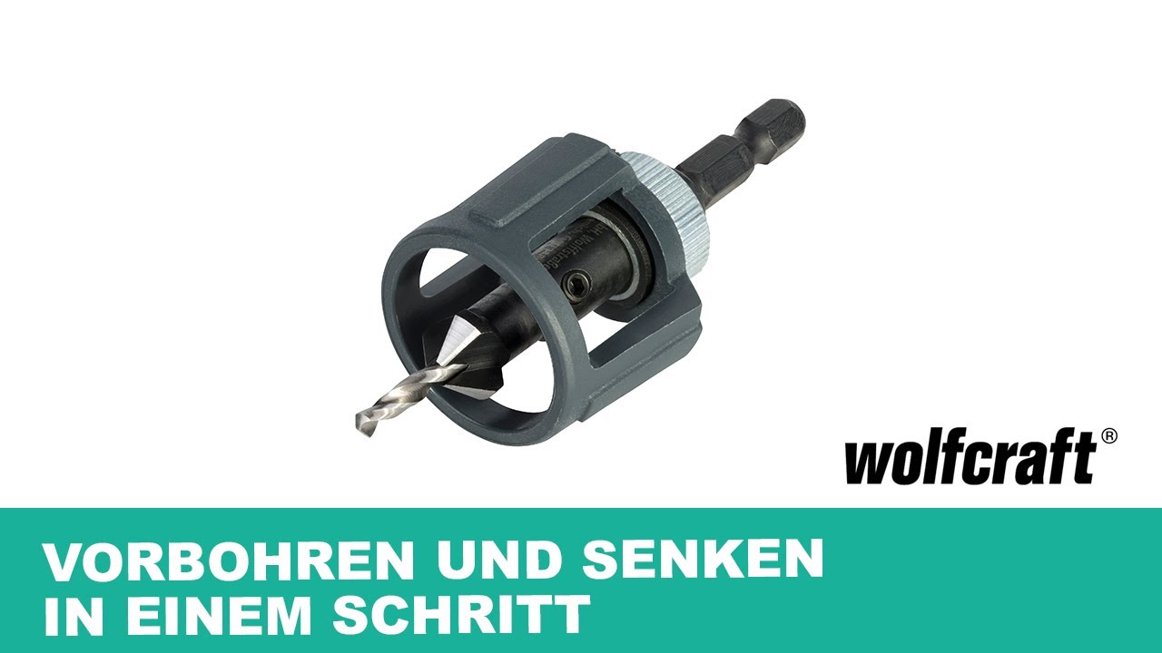 Vorbohrer mit Senker & Tiefenstopp: Vorbohren und Senken in einem Schritt | wolfcraft