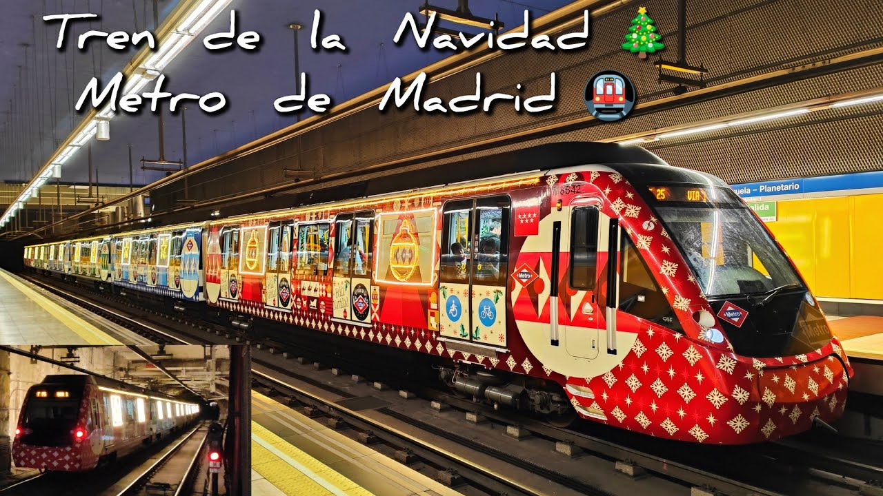 Tren de la Navidad 2023 - 2024 , Metro de Madrid 8400 , línea 6 🚇✨🎄 Christmas subway train
