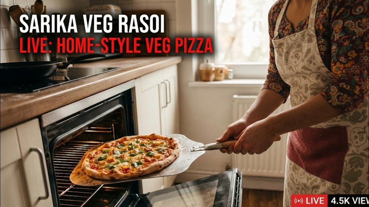 🍕 लाइव! घर पर बनाएं लाजवाब वेज पिज्जा | मेरे साथ कुक करें | Sarika veg rasoi