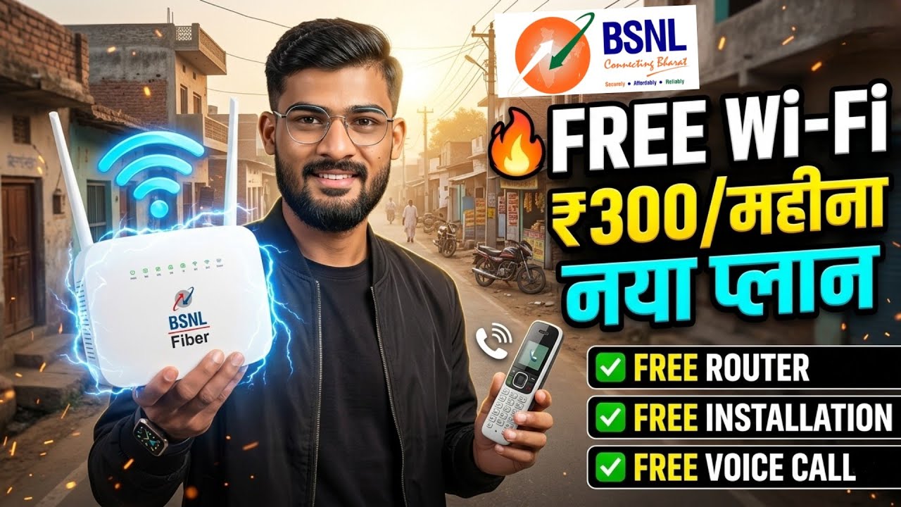 BSNL ₹259 WiFi Plan 2026🔥How to Get a Free WiFi Connection? | 25Mbps + 700GB Data