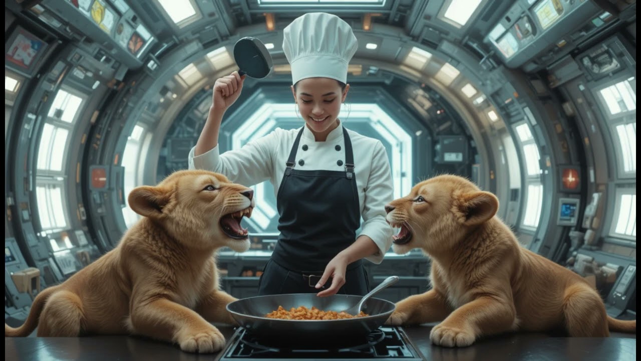 They Walked In on the Human Cooking—The Predator Cubs Watched as the Fire Alarm Lost Its Mind