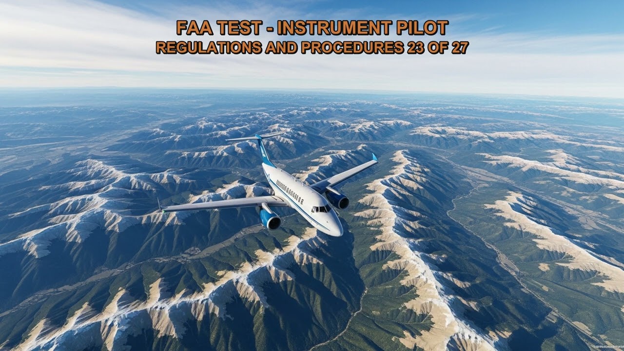 FAA TEST - INSTRUMENT PILOT - REGULATIONS AND PROCEDURES Q4425, Q4441, Q4541, Q4543, Q4006 (23-27)