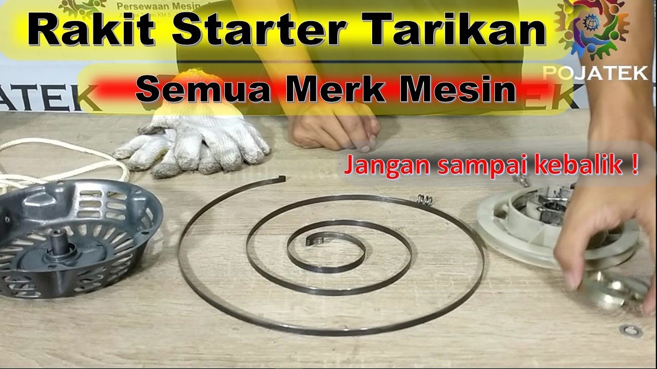 CARA MERAKIT UNIT STARTER TARIKAN  GX 160 - Ganti Tali / Pegas / Ambrol Total / Pull Recoil Starter