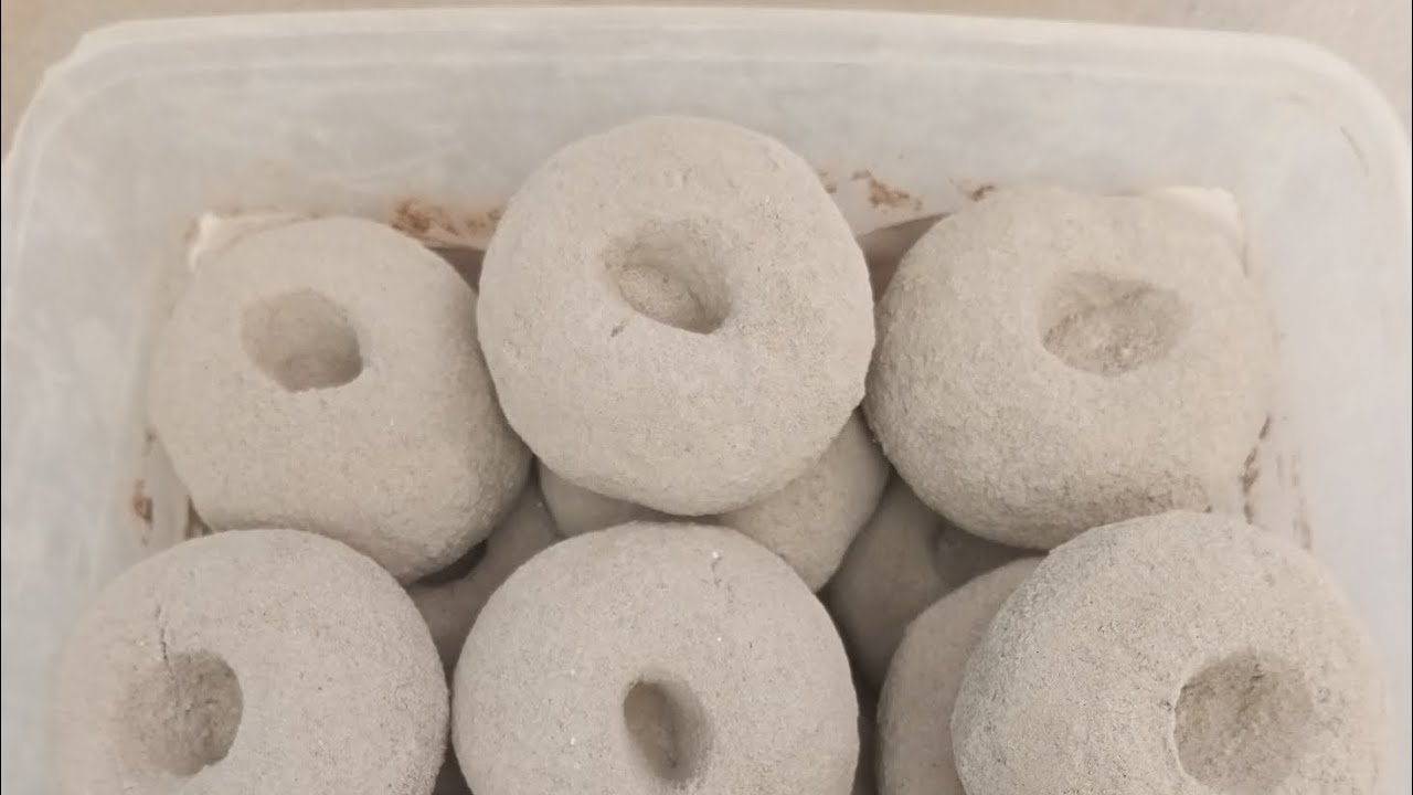 #ASMR pure Cement donut jumbo #Crumble dipping in Water so #Satisfying Soft #Crunchy Dusty Cement 