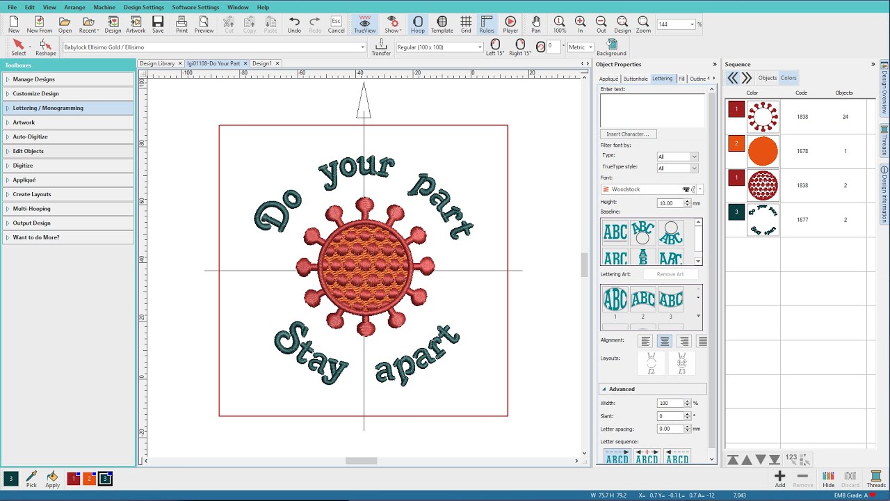 Wilcom Hatch: Digitizing an Embroidery Design without Artwork