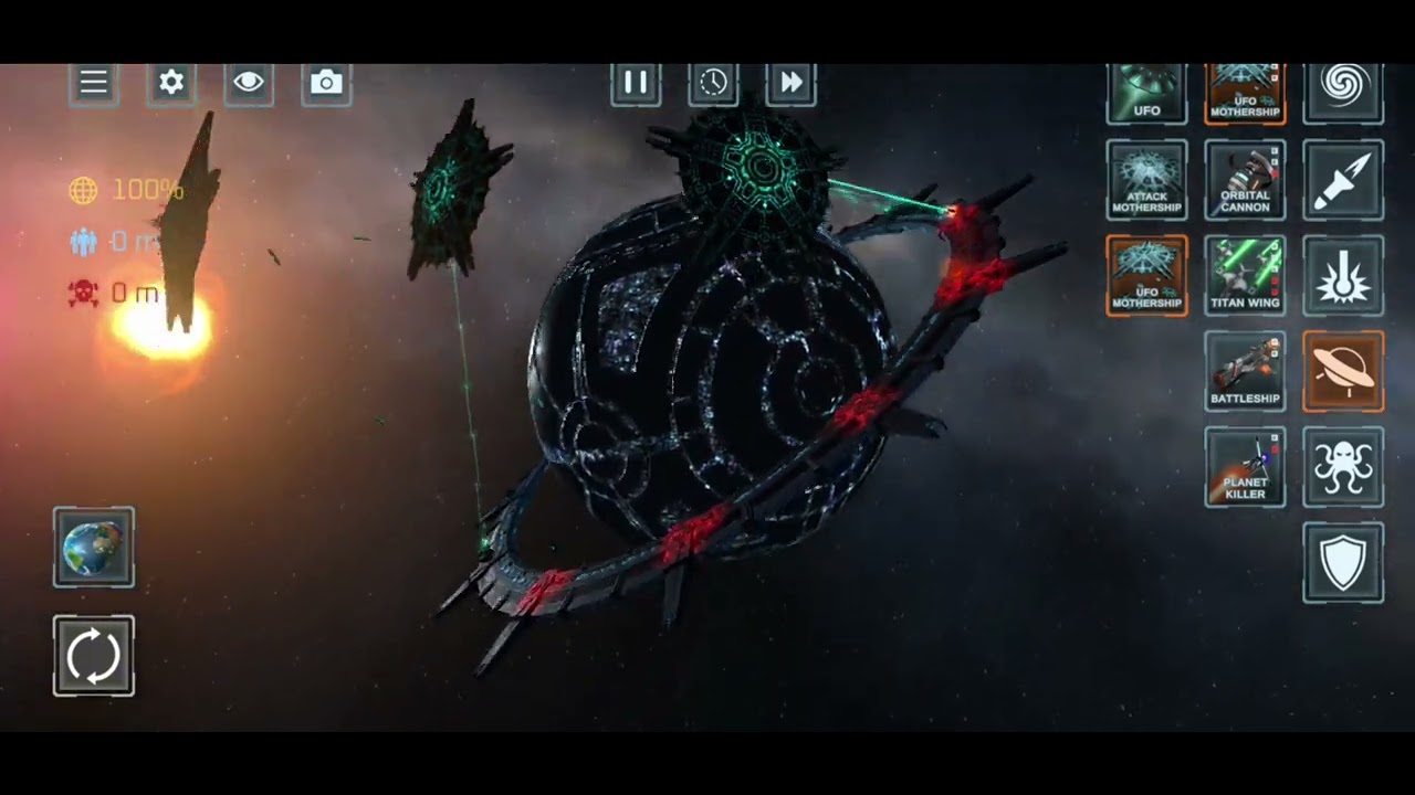 Ringed Machine World vs Motherships, planet killers and more! | Solar Smash