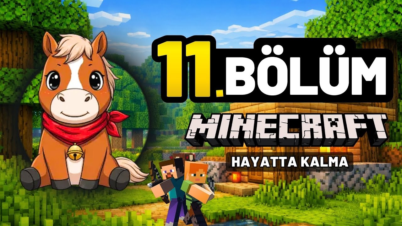 Minecraft 11. Bölüm | Hayatta Kalma | At Evcilleştirdik 🐴