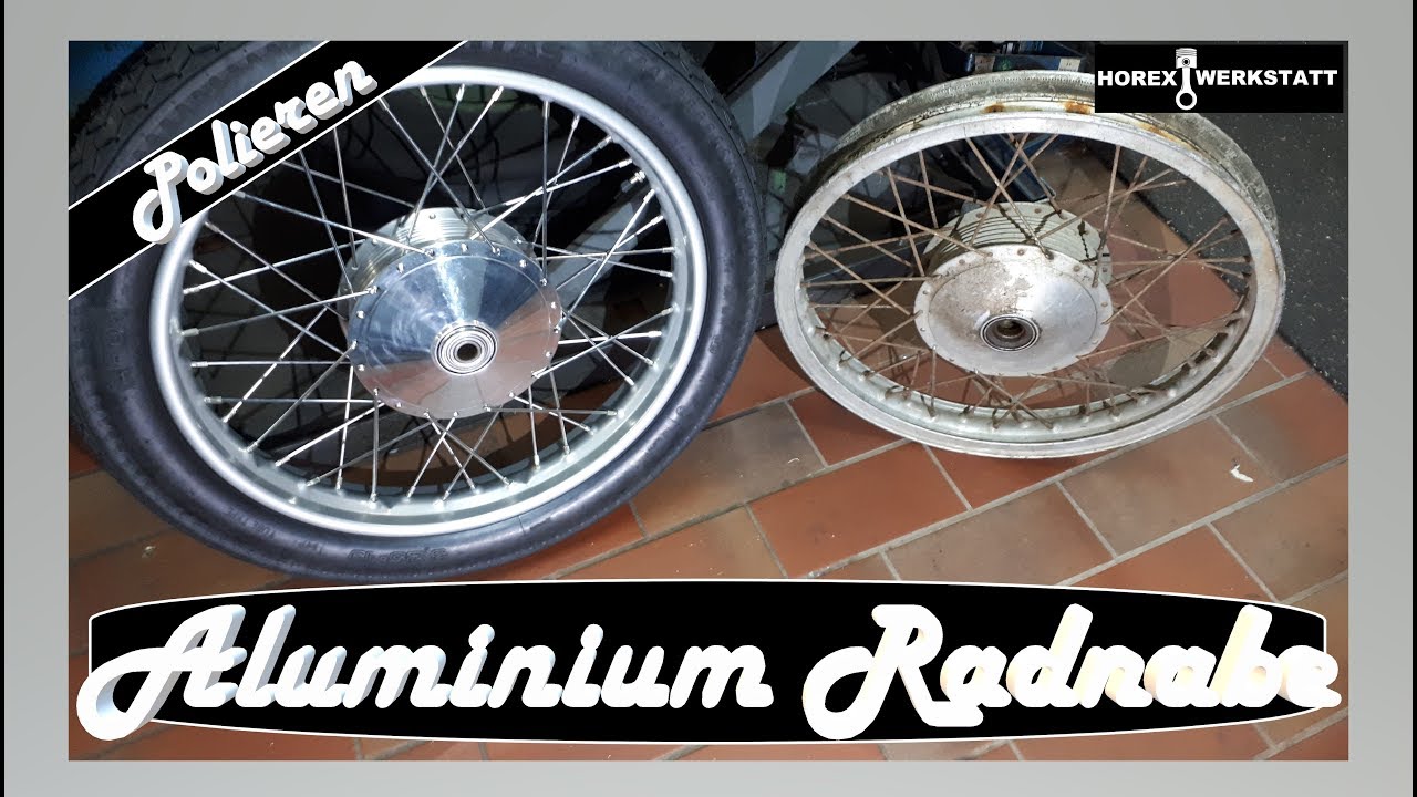 Motorrad Radnabe polieren | Alufelge polieren + aufarbeiten | Aluminium Hochglanz polieren