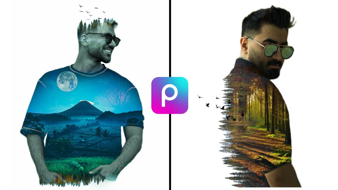كيفية التعديل على صورتك باستخدام تطبيق picsart | خدعة دمج الصور #بيكس_ارت