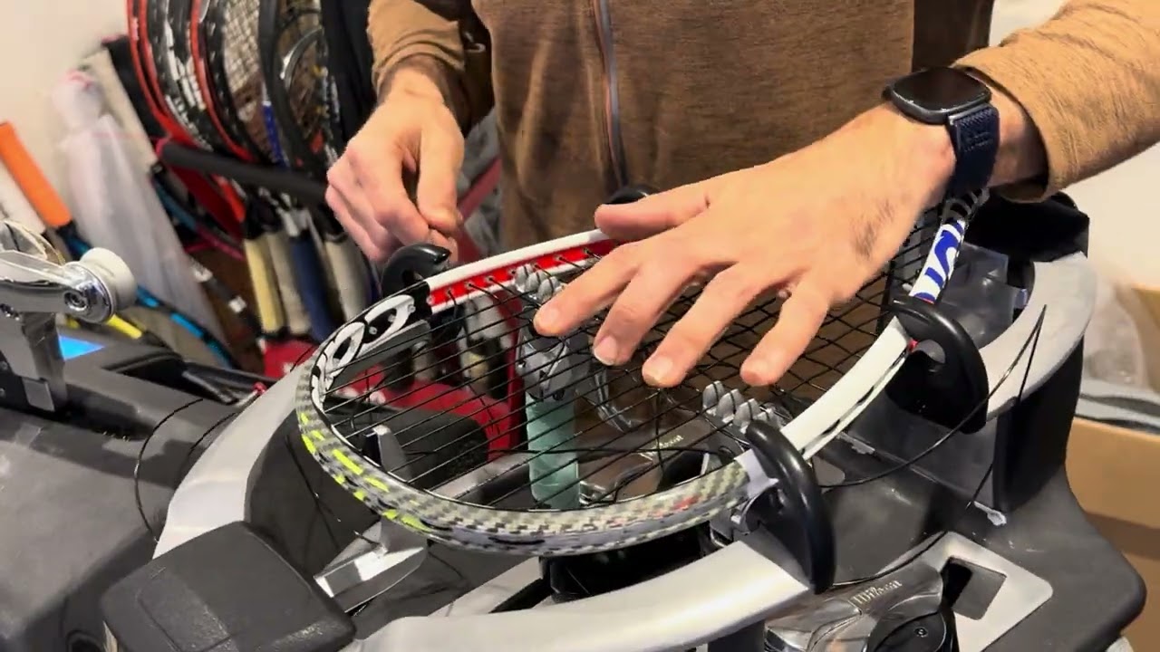 How to re-string a Tecnifibre Carboflex X-Top 135 squash racquet