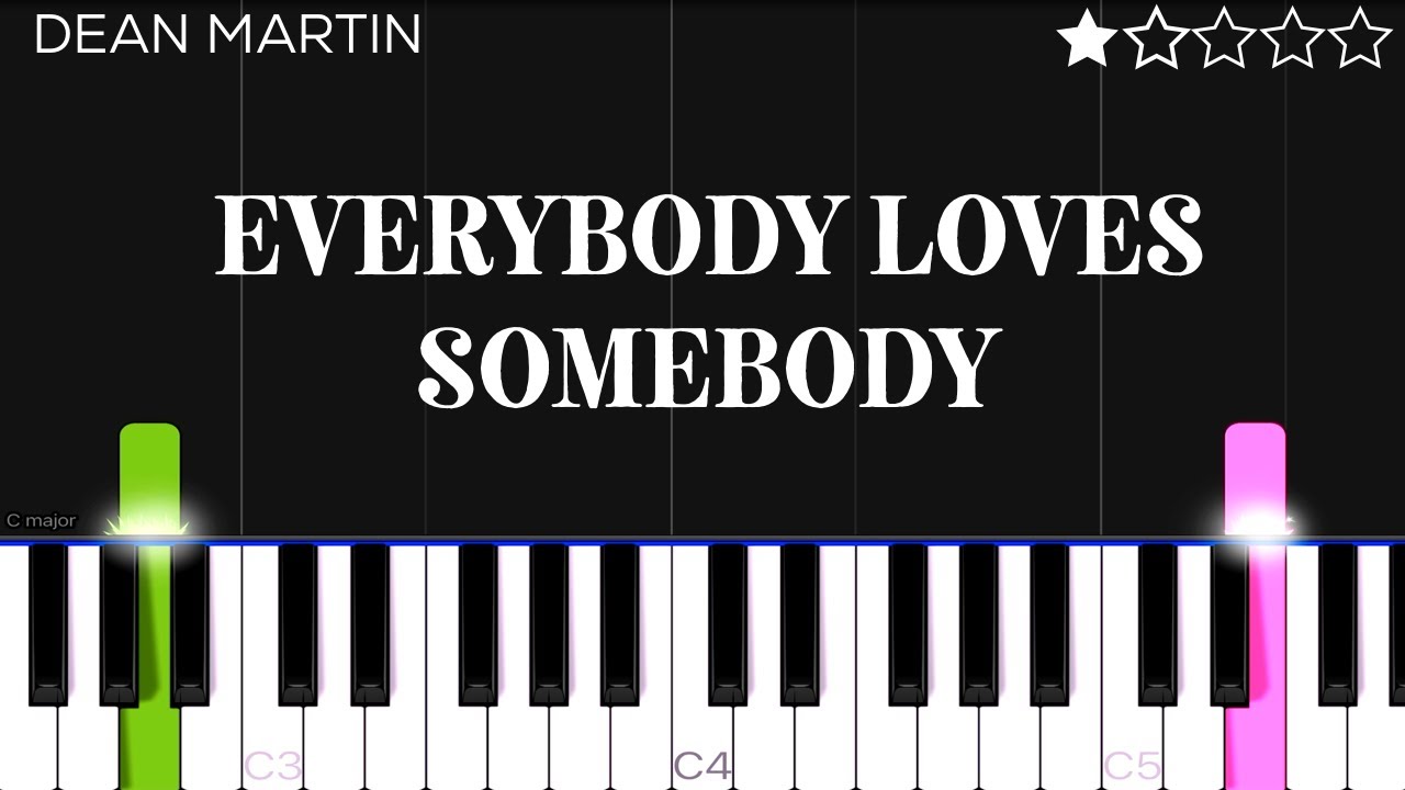 Dean Martin - Everybody Loves Somebody | EASY Piano Tutorial