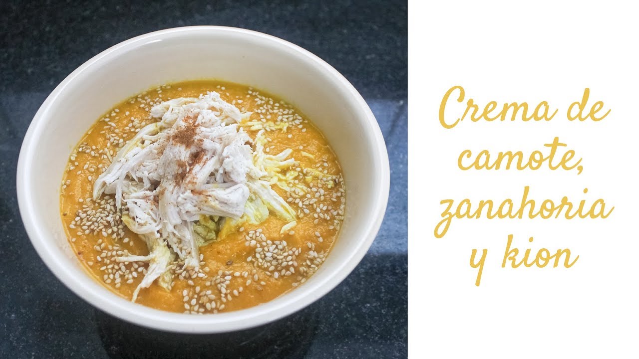 Crema de camote, zanahoria y kion