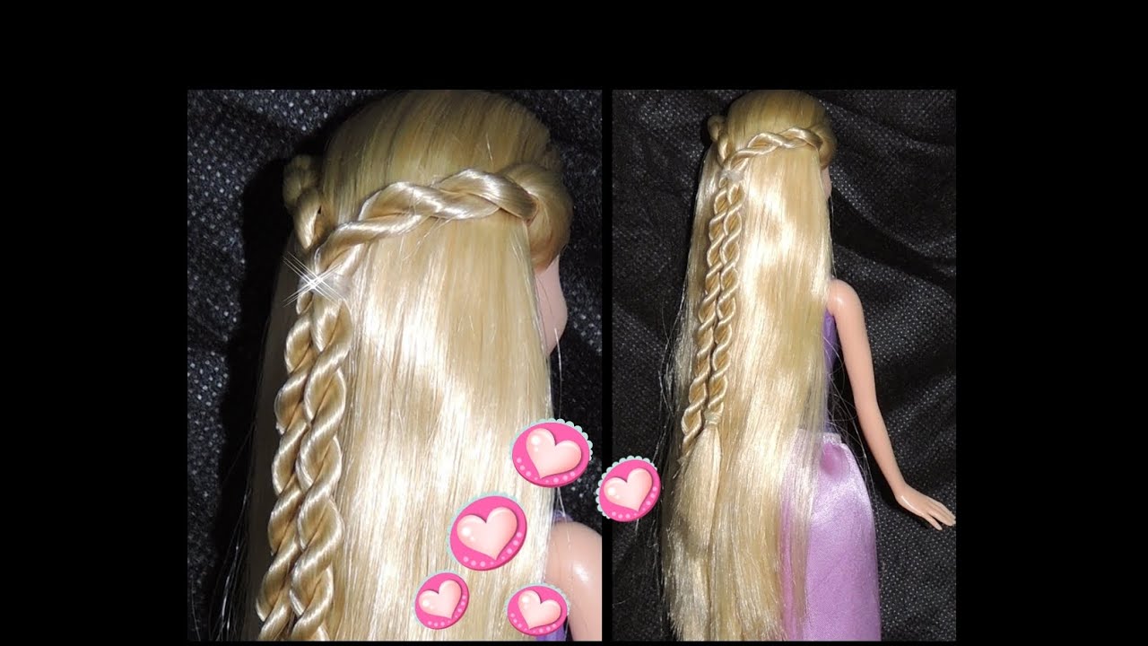 ❤Penteado Barbie Torcidinho(Hairstyle Barbie twisted)