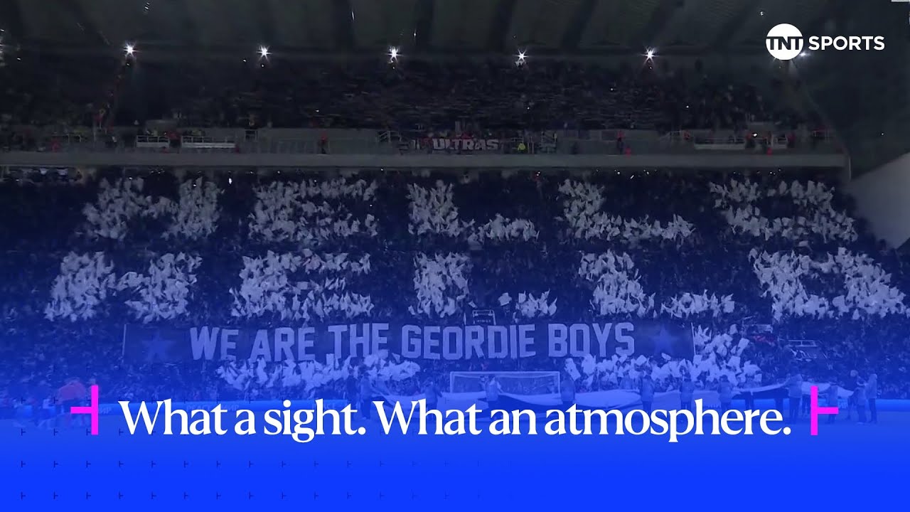 Astonishing Atmosphere As The Champions League Anthem Rings Out At St. James' Park! 🤩