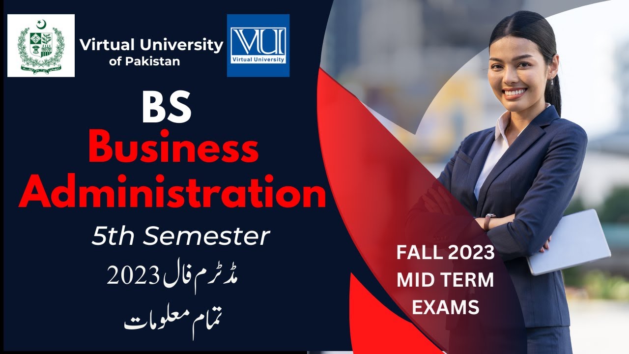 BS Business Administration 5th Semester | Mid Term Exam Syllabus | Paper Pattern | Fall2023 | VU Pak
