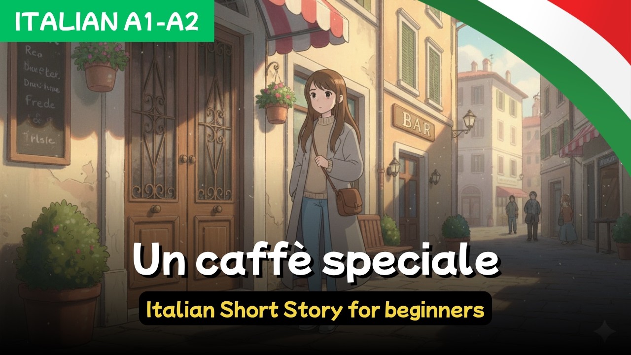 Italian Short Story for Beginners: A Special Coffee & Easy Dialogue (A1 Level)