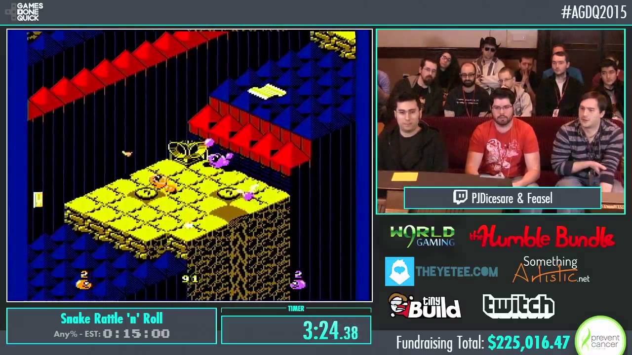 Snake Rattle 'N' Roll by PJ and Feasel in 13:22 - AGDQ2015 - Part 46
