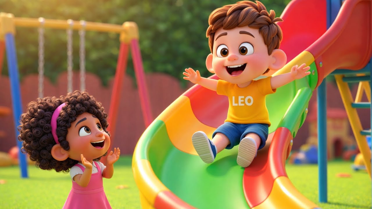 Swing Time Fun! Happy Kids Playing in the Playground 🌈 | Tiny Fun World