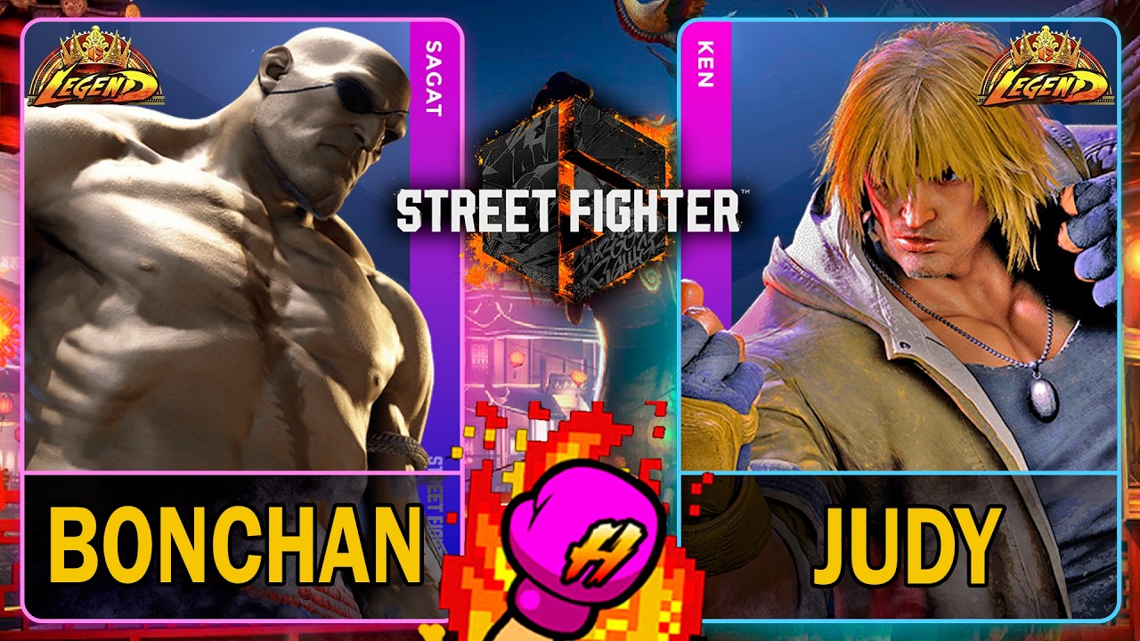 SF6 Bonchan (SAGAT) VS Judy (KEN)🥊Street Fighter 6🥊スト6🥊4K 60ᶠᵖˢ