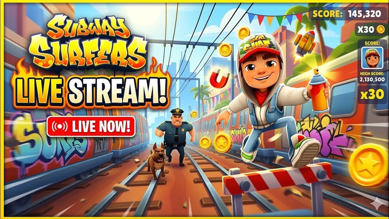 Subway Surfers LIVE: Unlimited Stamina Challenge! 🔥 Kitni der tak survive karenge?
