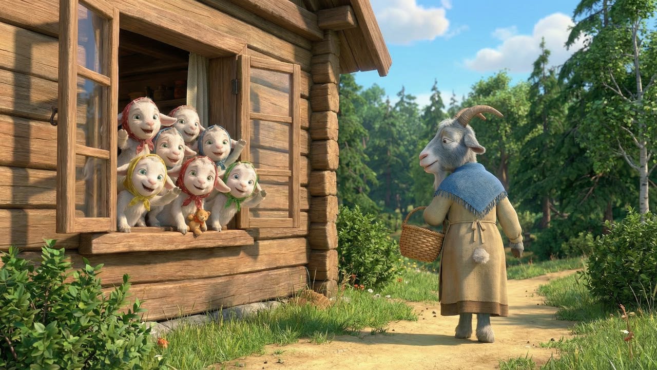 Der Wolf und die sieben Gei&szlig;lein 🐺🐐 | M&auml;rchen f&uuml;r Kinder auf Deutsch | Animierte Geschichte