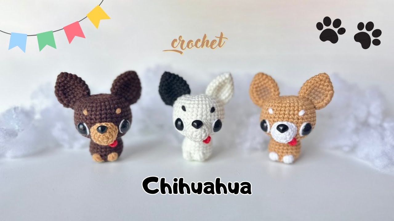 Crochet Chihuahua Dog 🐕 | Amigurumi tutotiral | Hướng dẫn móc chú chó Chihuahua bằng len