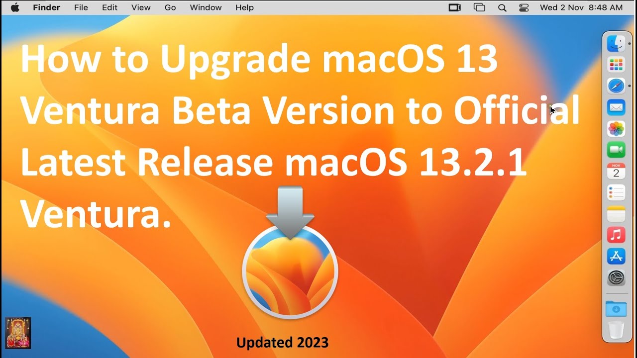How to Upgrade macOS 13 Ventura Beta Version to Official Latest Release macOS 13.2.1 Ventura