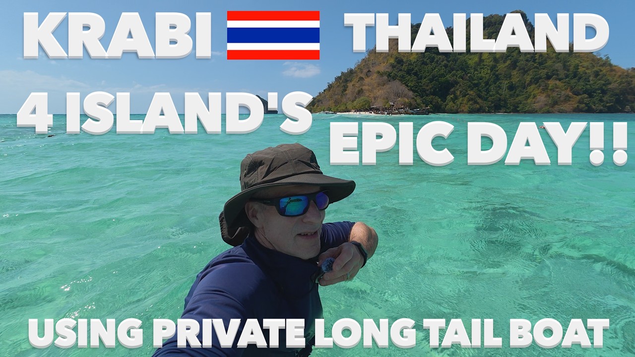 A Perfect Day In Krabi Thailand - 4 Island Tour by Longtail Boat 🇹🇭