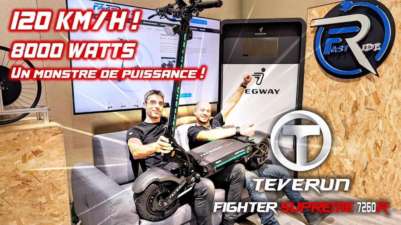 120 kmh en trottinette électrique avec la TEVERUN FIGHTER SUPREME 7260R