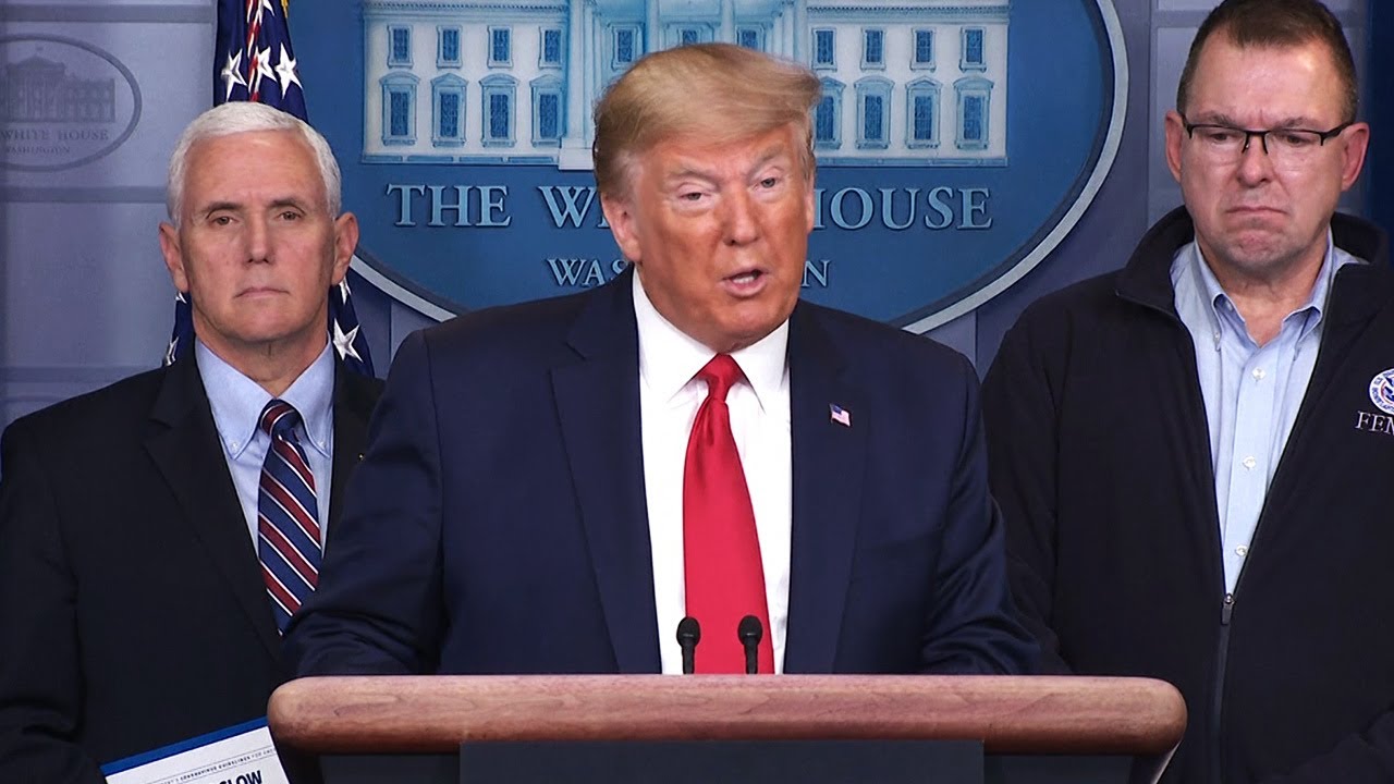 President Trump says he is a ‘wartime president’ battling an ‘invisible enemy’ over coronavirus