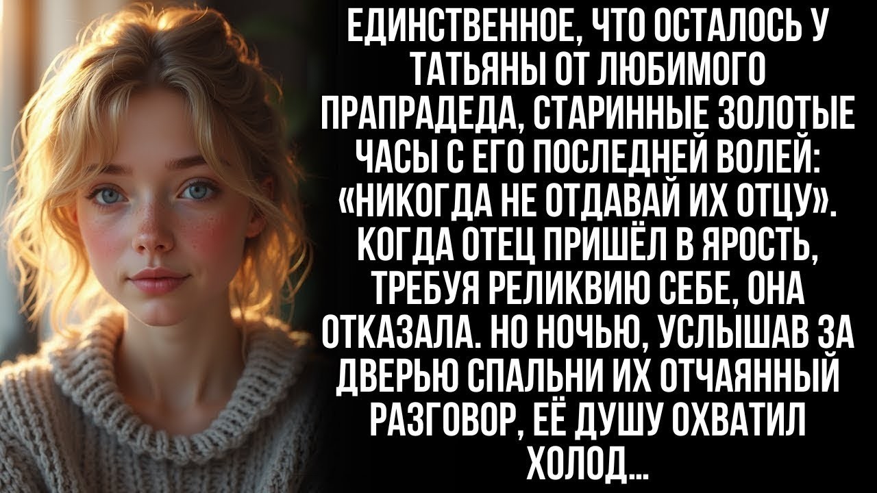 После похорон прадеда Тане достались его золотые часы. Но услышав разговор родителей…