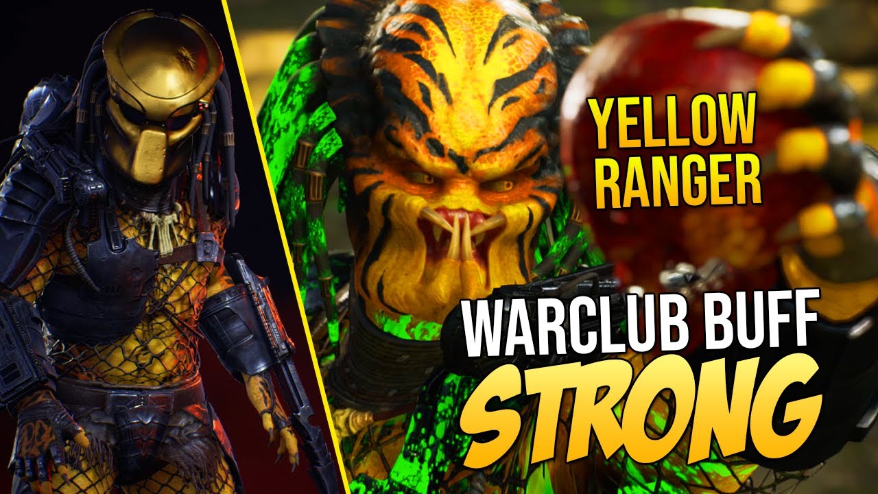 YELLOW RANGER PREDATOR! Predator Hunting Grounds WARCLUB BUFF is Actually STRONG? (Jungle Hunter 87)