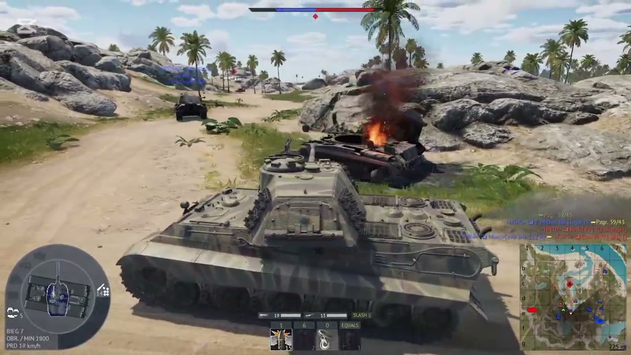 War Thunder (mapa: Jungla) RB pancerna. Tiger II