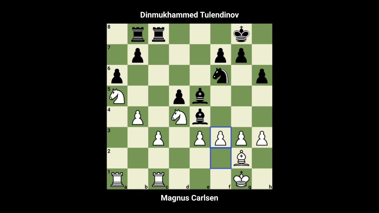 Magnus Carlsen vs Dinmukhammed Tulendinov &bull; Titled Tuesday, 2026
