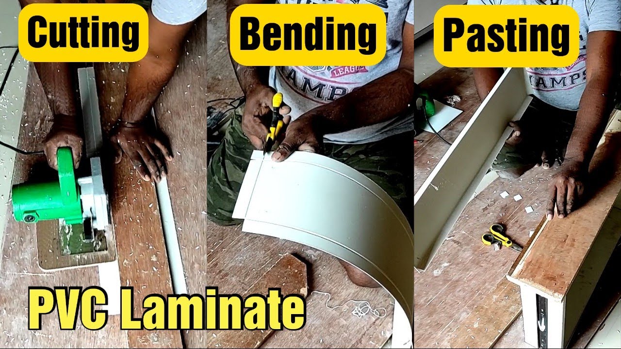 पीवीसी लैमिनेट लगाने का  सही तरीका | How to past PVC Laminate in plywood / WPC board