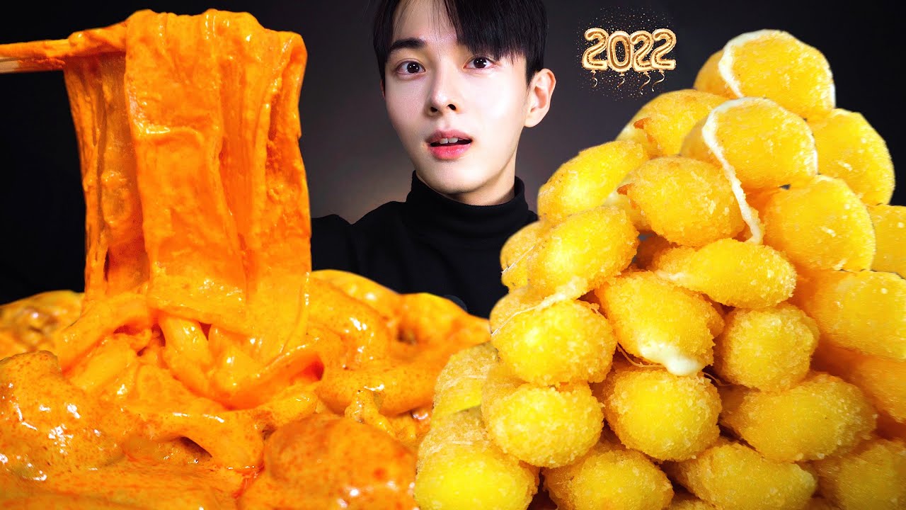 ASMR MUKBANG| 떡군이네 차돌로제떡볶이 중국당면  치즈스틱 30개 먹방 Spicy Cream Tteokbokki &Fried Cheese stick eatingsounds