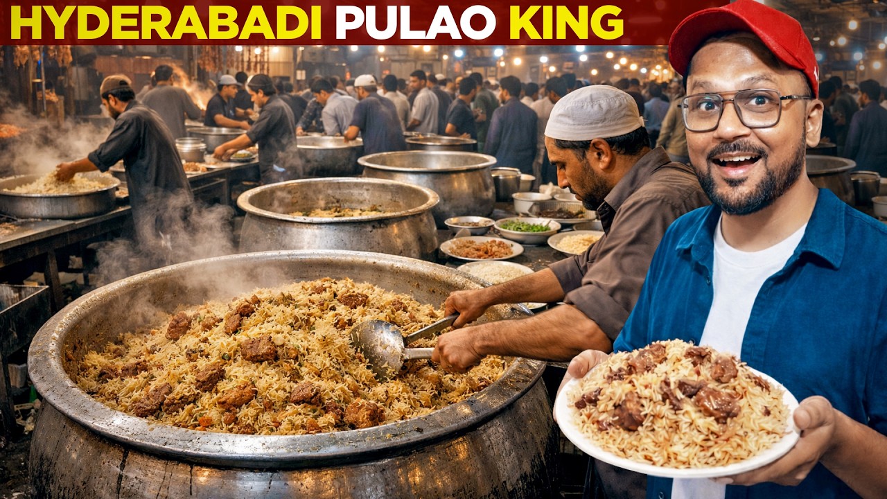This Hyderabadi Pulao Never Stops 😳 | Massive Street Food Cooking