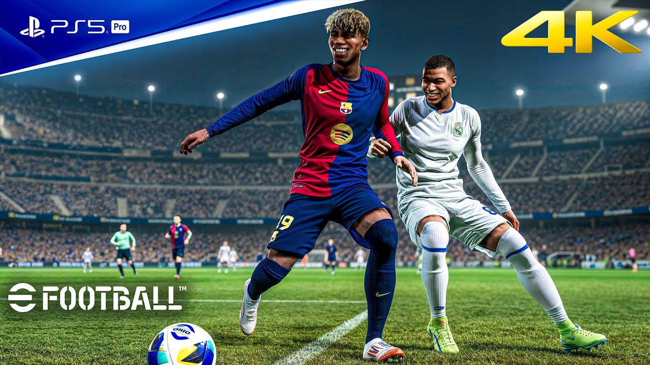 eFootball 2025 - Barcelona vs. Real Madrid Ft. Yamal, Mbappe, at Spotify Camp Nou | PS5™ Pro [4K60]