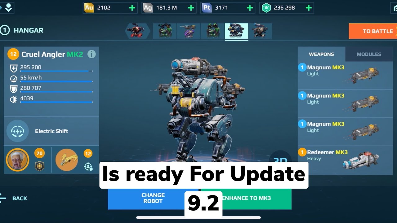 Angler Is Ready for Update 9.2 | VS Metas |#WRwinReaper | War Robots Gameplay