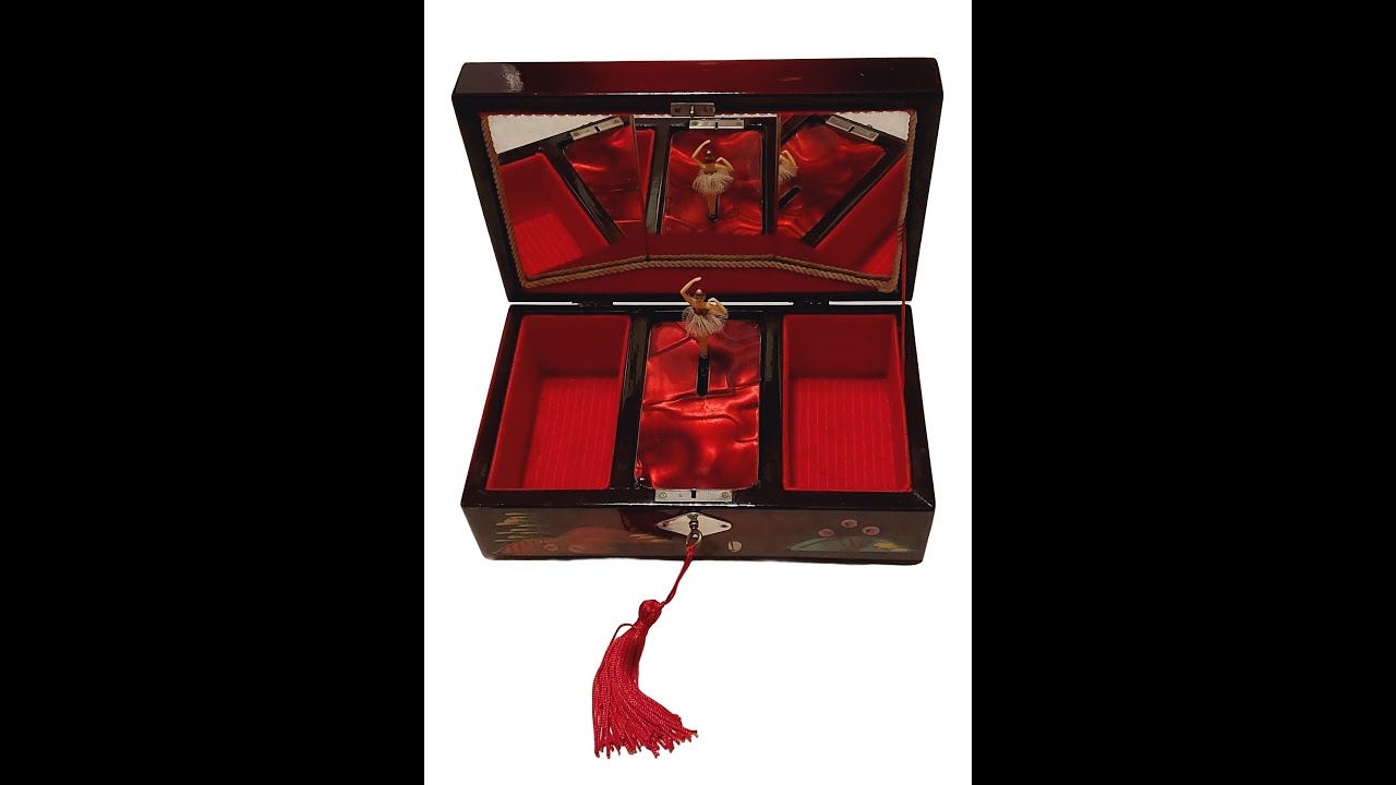 Caixa de Música e Porta Joia com Bailarina BLjp37 / Music Box and Jewelry Box with Ballerina
