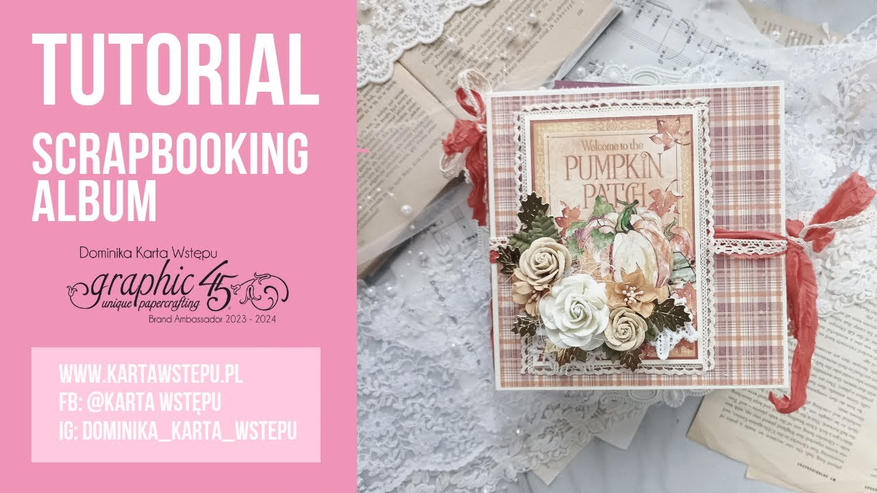 Scrapbooking Album with Graphic45 Autumn Paper Collection ❤️