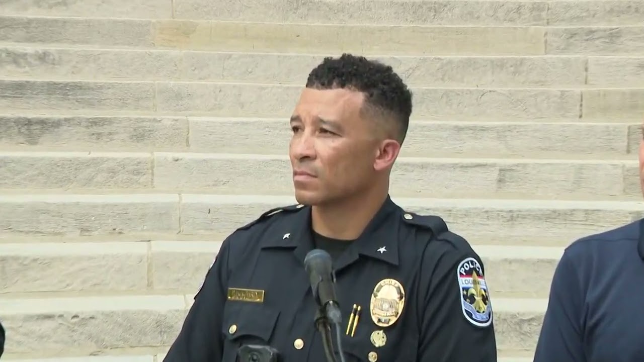 RAW | Woman confronts LMPD chief during bus stop shooting briefing